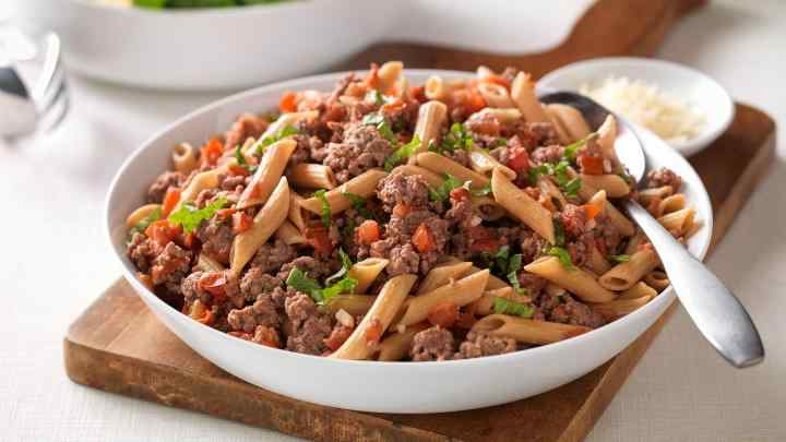 roast beef pasta dish