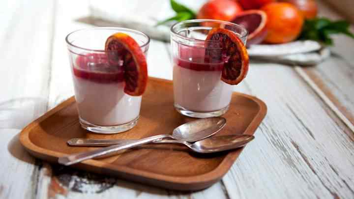 Blood orange panna cotta